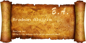 Bradean Alojzia névjegykártya
